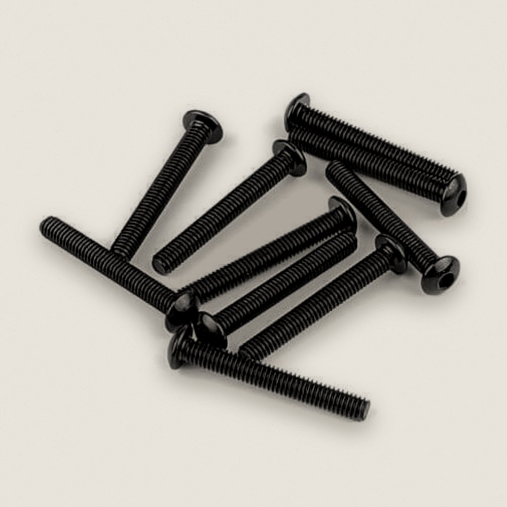 M4x30mm Button Head Screws (Black 10 Pieces)
