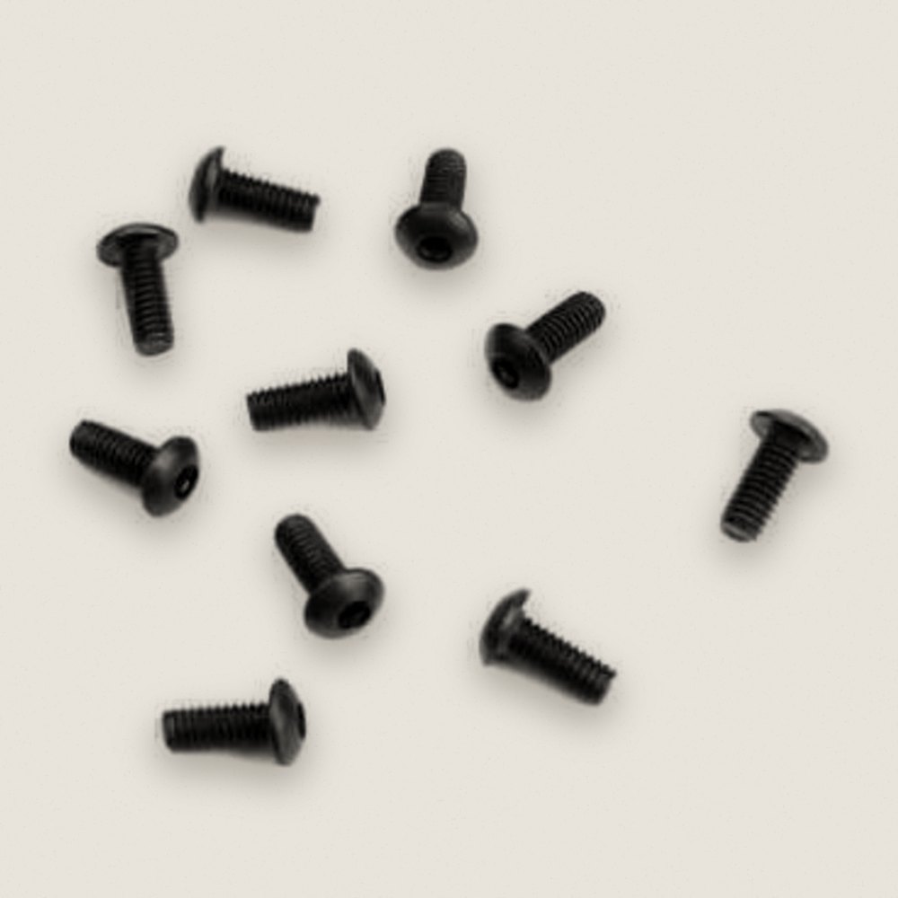M2.5x6mm Button Head Screws (Black 10 Pieces)
