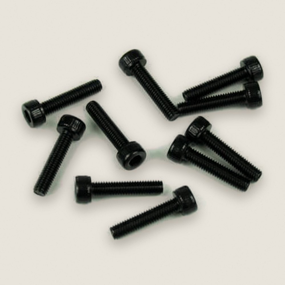 Cap Head Screws, M3x18mm Black (10 Pieces) - Tekno RC