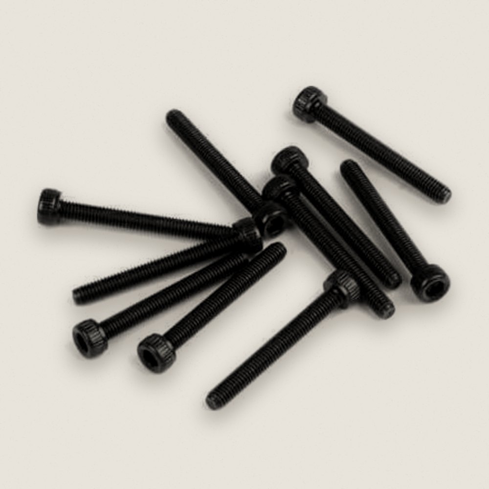 Cap Head Screws, M3x25mm Black (10 Pieces) - Tekno RC