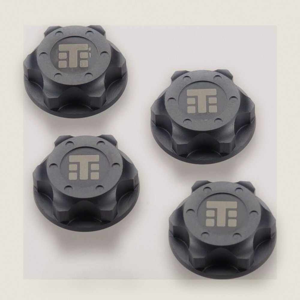 Wheel Nuts, T Logo 17mm Serrated M12x1.0 for EB48 - Tekno RC