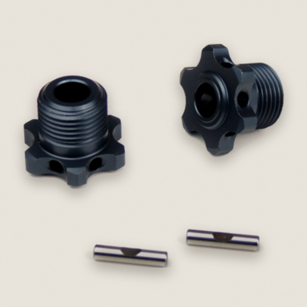 17mm Narrow Wheel Hubs, Lightened, with Pins, 2 Pieces, for TKR5580 - Tekno RC