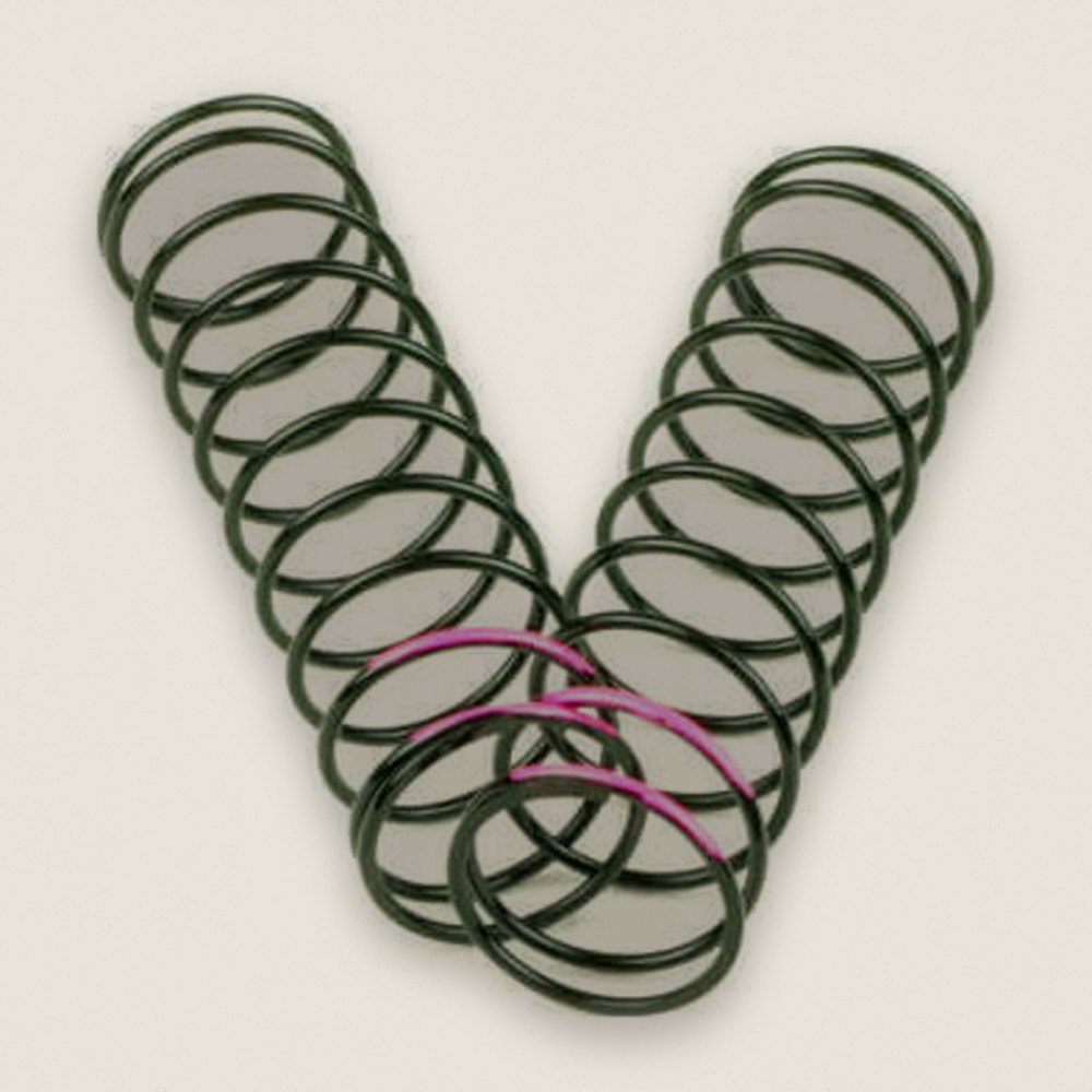 Shock Spring Set, Rear, 1.5 x 10.5T, 3.38lb/in, 83mm, Pink - Tekno RC
