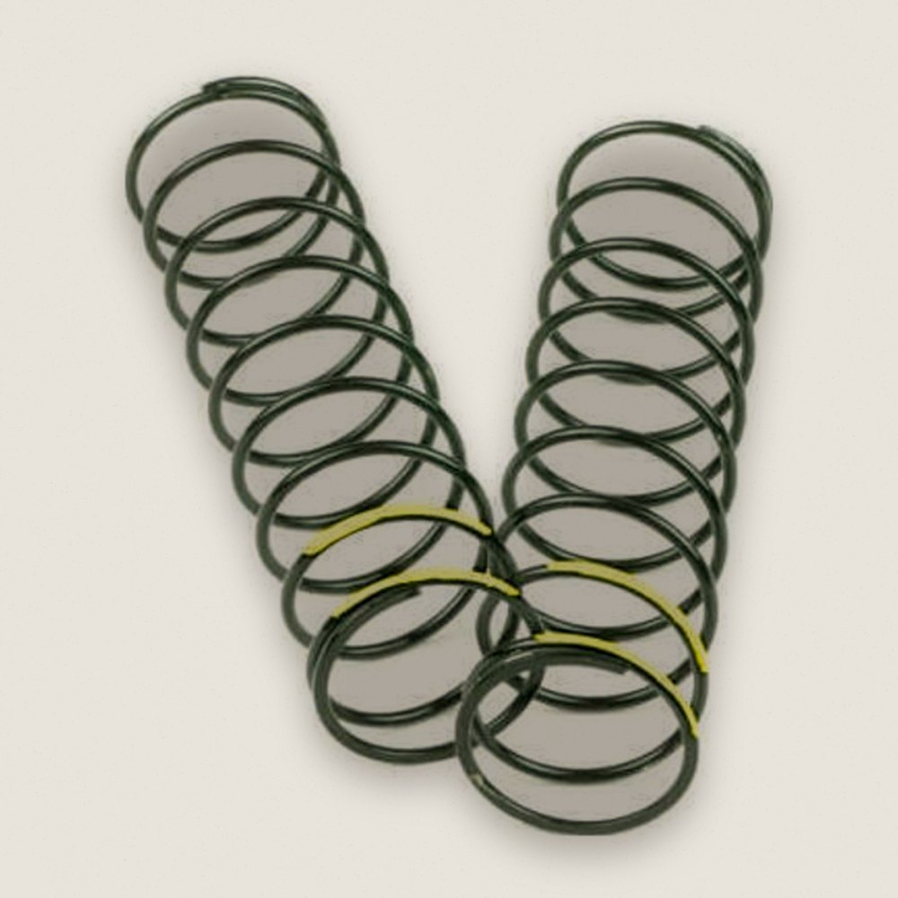 Shock Spring Set, Rear, 1.5 x 10.0T, 3.59lb/in, 83mm, Yellow - Tekno RC