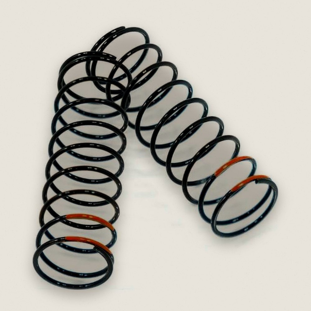 Shock Spring Set, 1.5 x 9.75T, 3.71lb/in, 73mm, Orange - Tekno RC