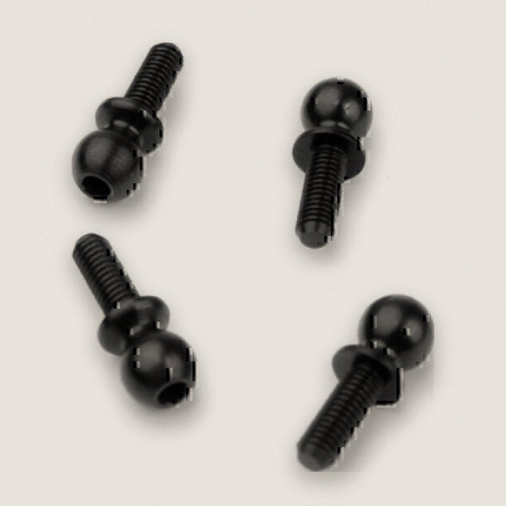 Ball Stud, 5.5mm Short Neck, 8mm Thread, 4 Pieces - Tekno RC