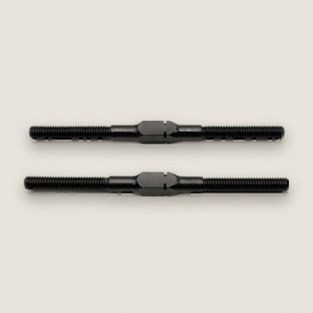 Turnbuckle, M3 Thread, 55mm Length, 4mm Adjustment, 2 Pieces - Tekno RC