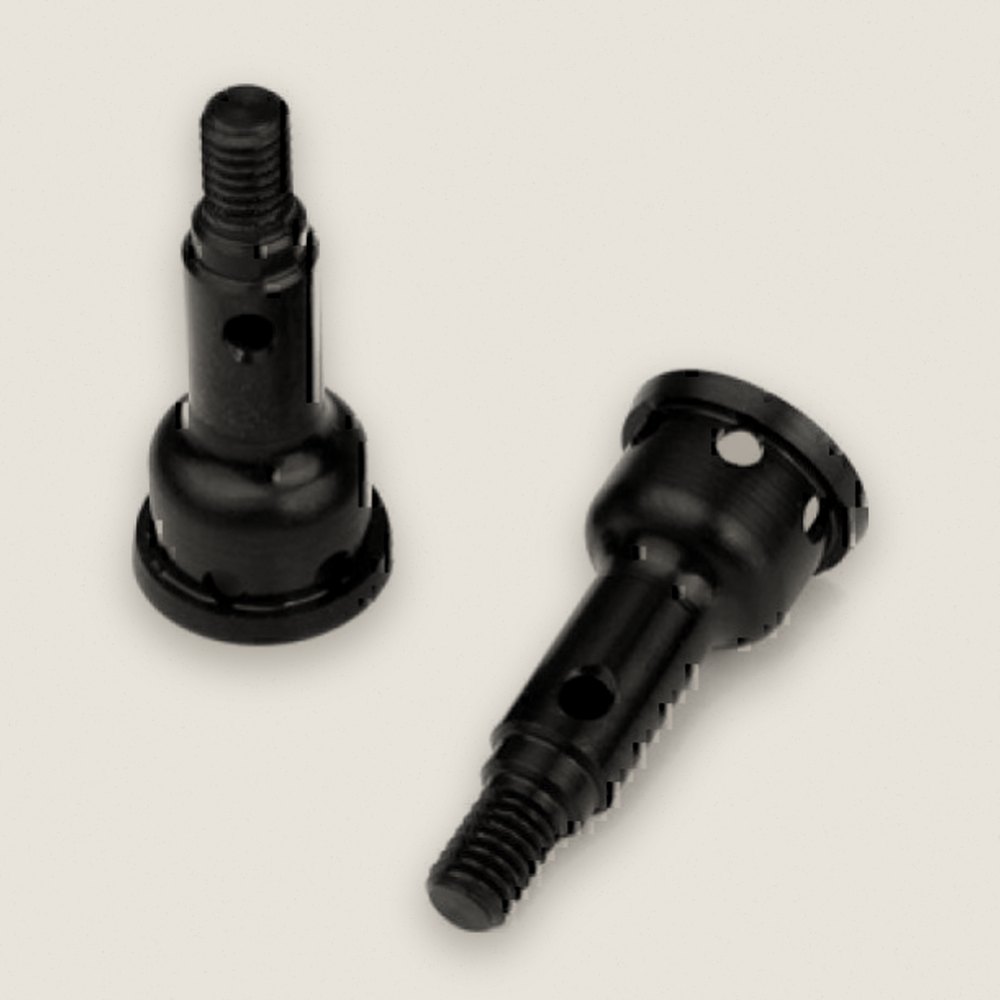 Stub Axles, Front Hardened Steel, 2 Pieces for EB410 - Tekno RC