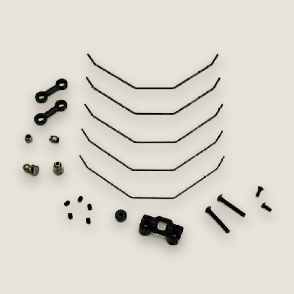 Sway Bar Kit, Complete Front 1.0, 1.1, 1.2, 1.3, 1.4mm for EB410 - Tekno RC