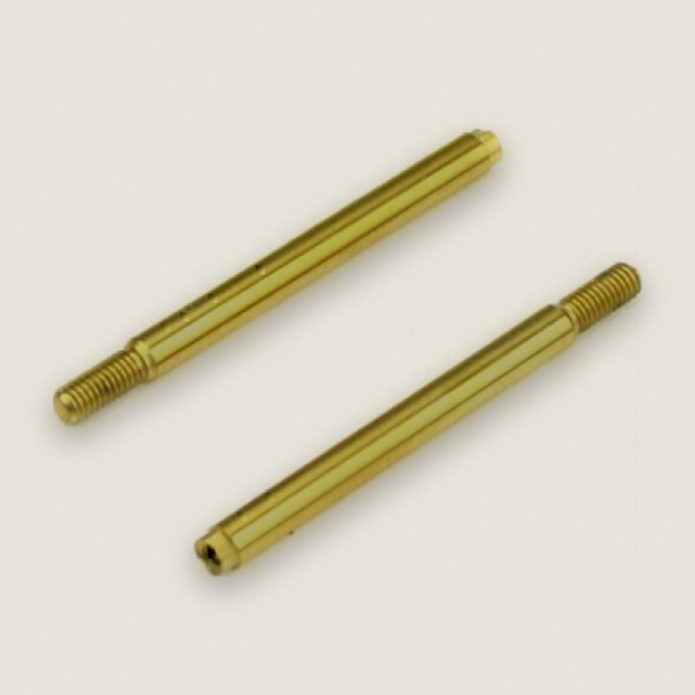 Shock Shafts, Front Steel TiNi Coated, 2 Pieces for EB410 - Tekno RC