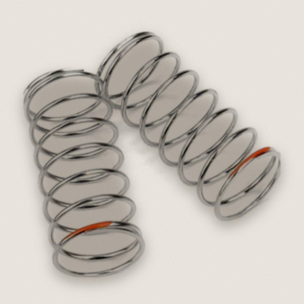 Front Shock Spring Set, 1.3x8.13, 3.62lb/in, 45mm, Orange - Tekno RC