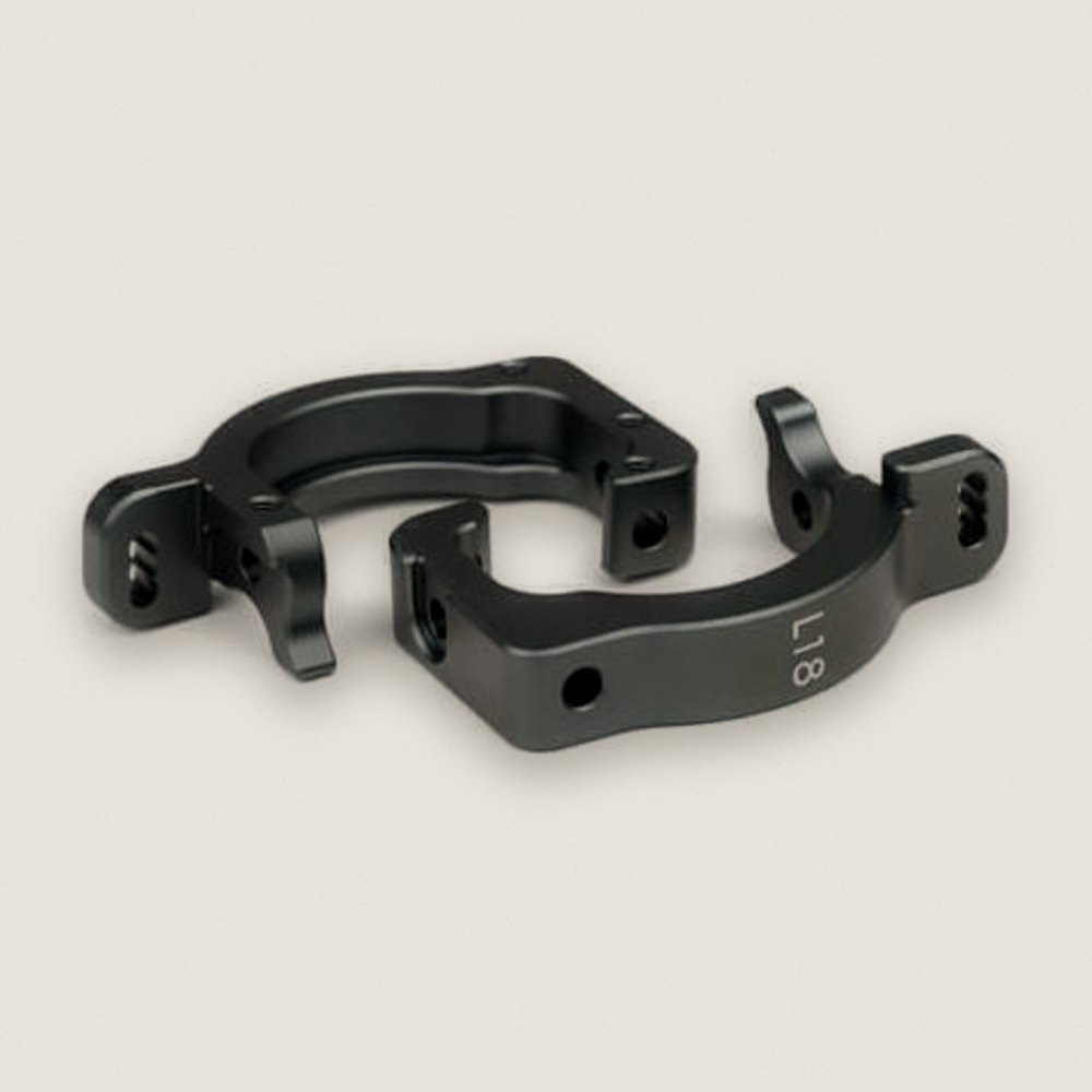 Aluminum Spindle Carriers, Left/Right, 18 Degree, for EB/NB48 2.1 - Tekno RC