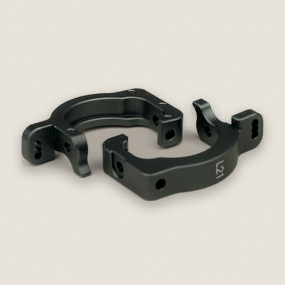 Aluminum Spindle Carriers, Left/Right, 121 Degree, for EB/NB48 2.1 - Tekno RC