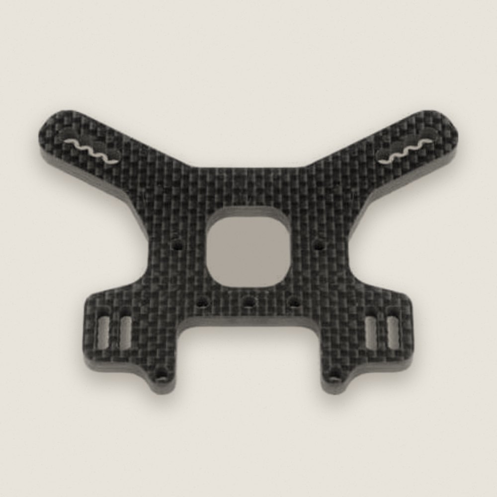 Rear Shock Tower, Short Carbon Fiber for NB48 2.0 - Tekno RC