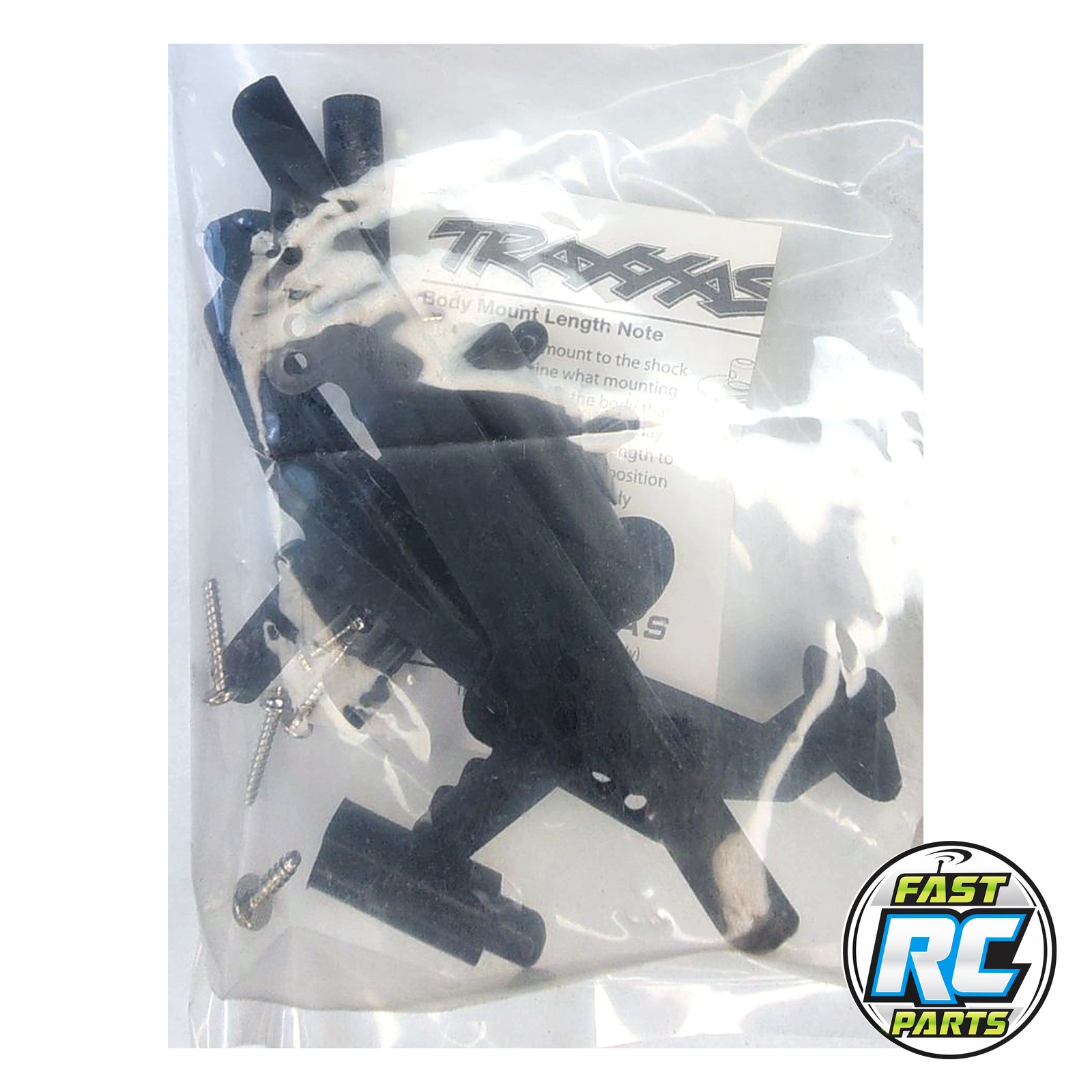 Body Mount, Front/Rear, Black, for Slash (use 1914R) - Traxxas