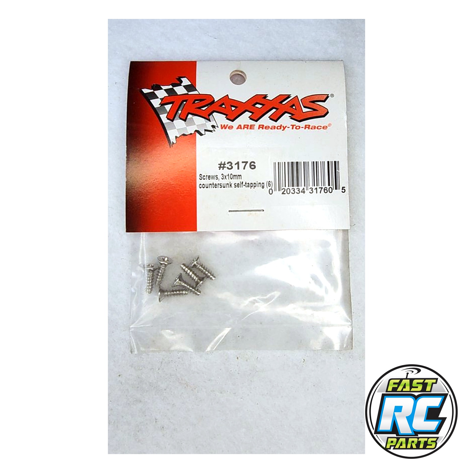 Countersunk Self-Tapping Screws, 3x10mm (6) - Traxxas