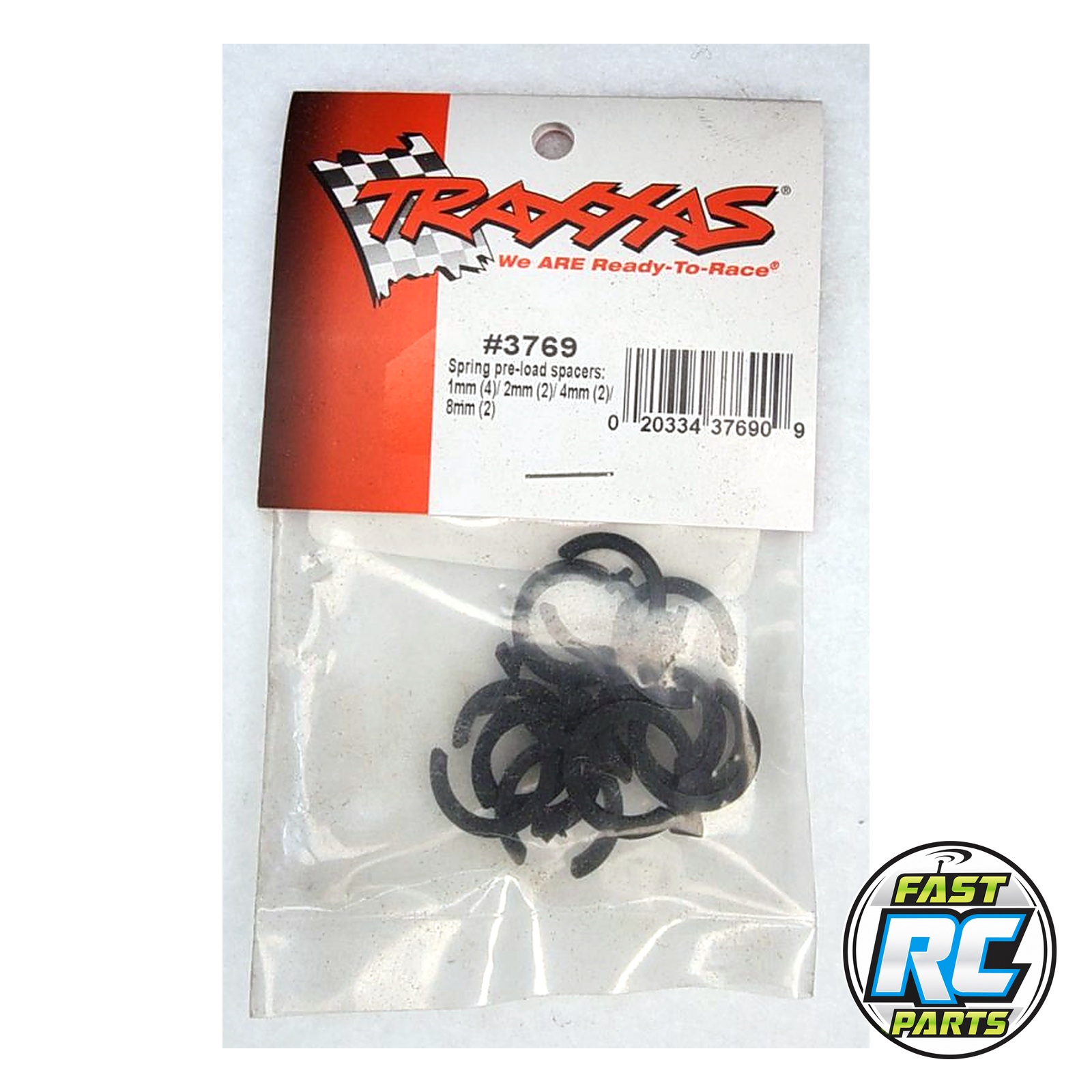 Spring pre-load spacers: 1mm (4)/ 2mm (2)/ 4mm (2)/ 8mm (2)