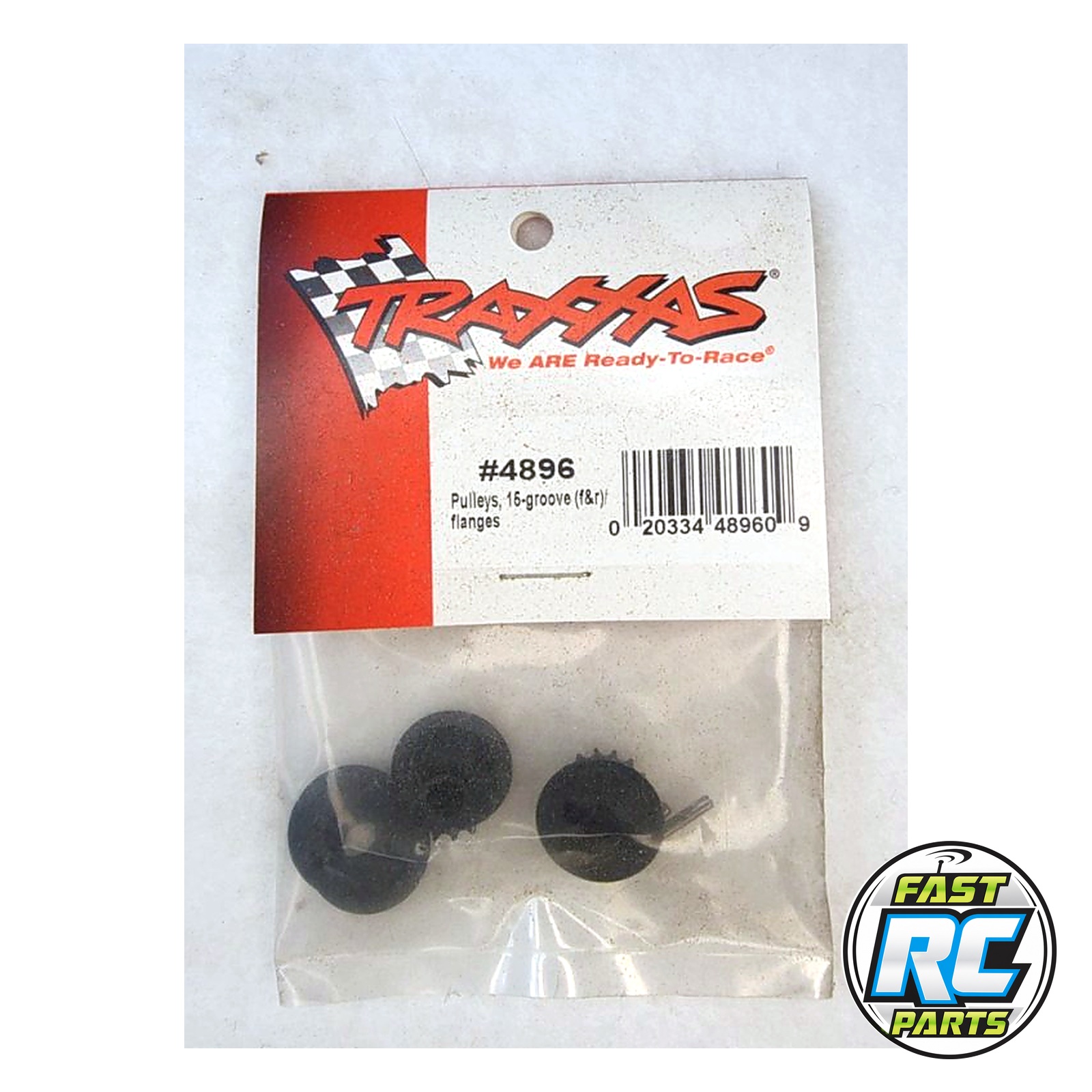 15-Groove Pulleys, Front & Rear (2), with Flanges (2) & Axle Pins (2) - Traxxas