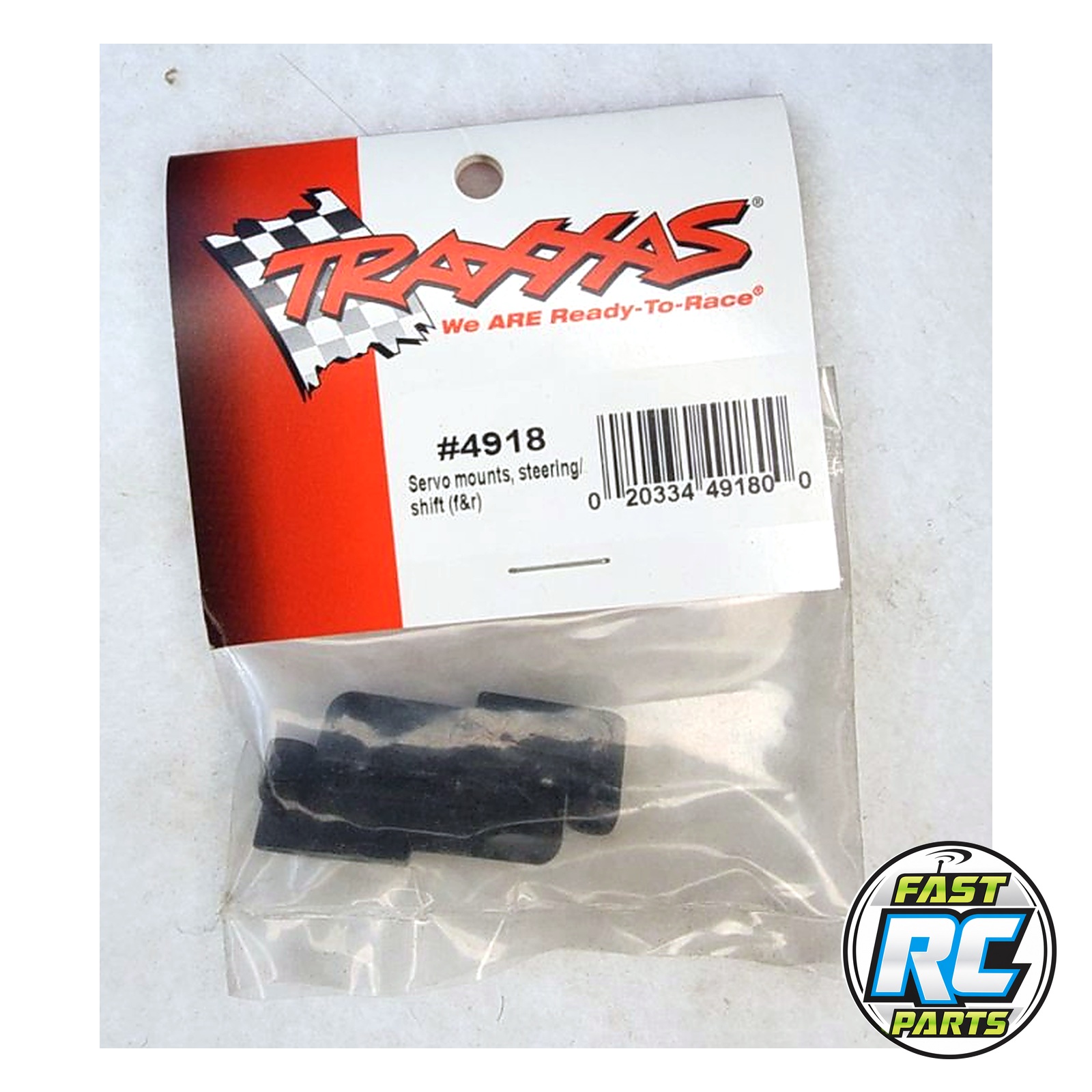 Steering & Shift Servo Mounts, Front & Rear, Black - Traxxas