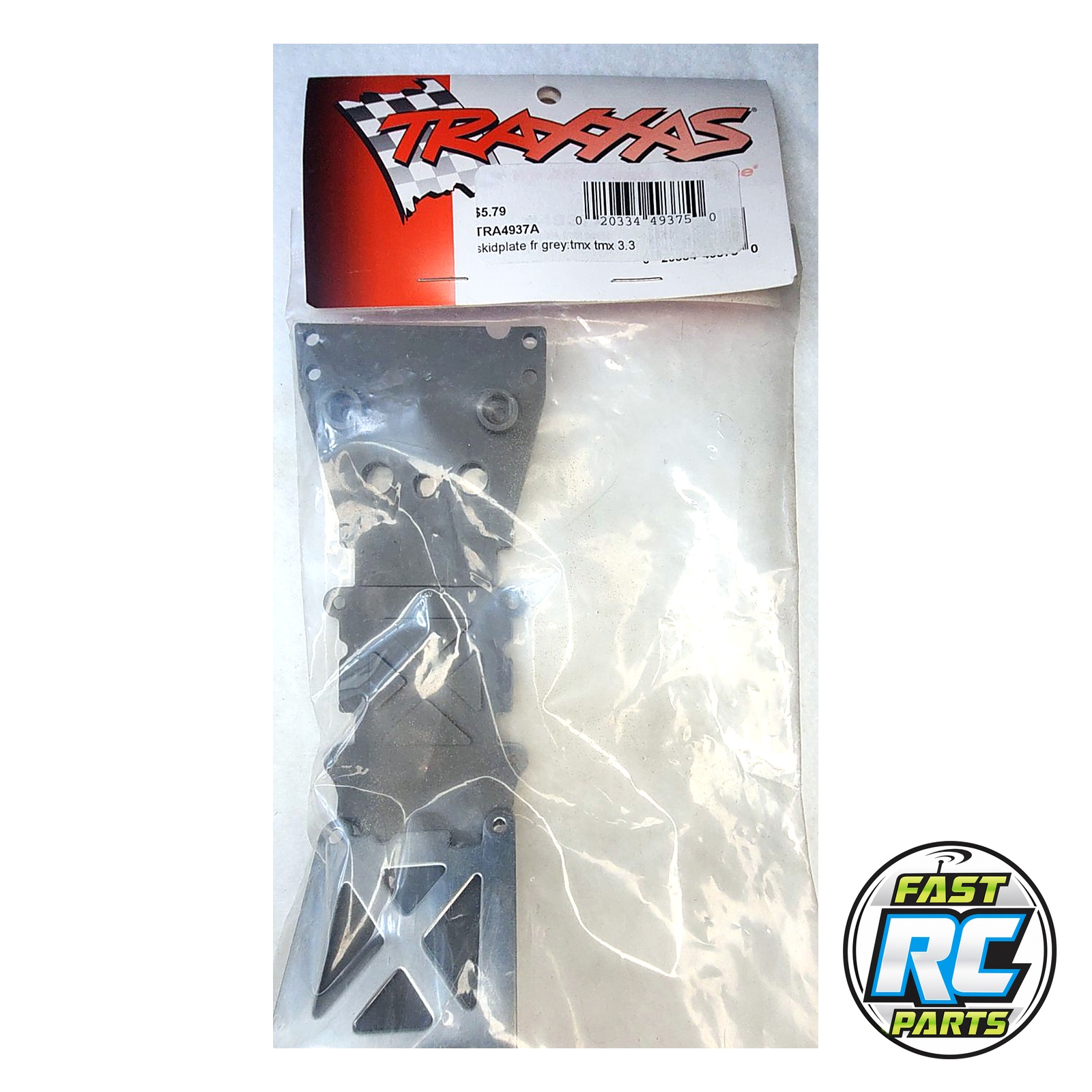 Skidplate, front plastic (grey)/ stainless steel plate