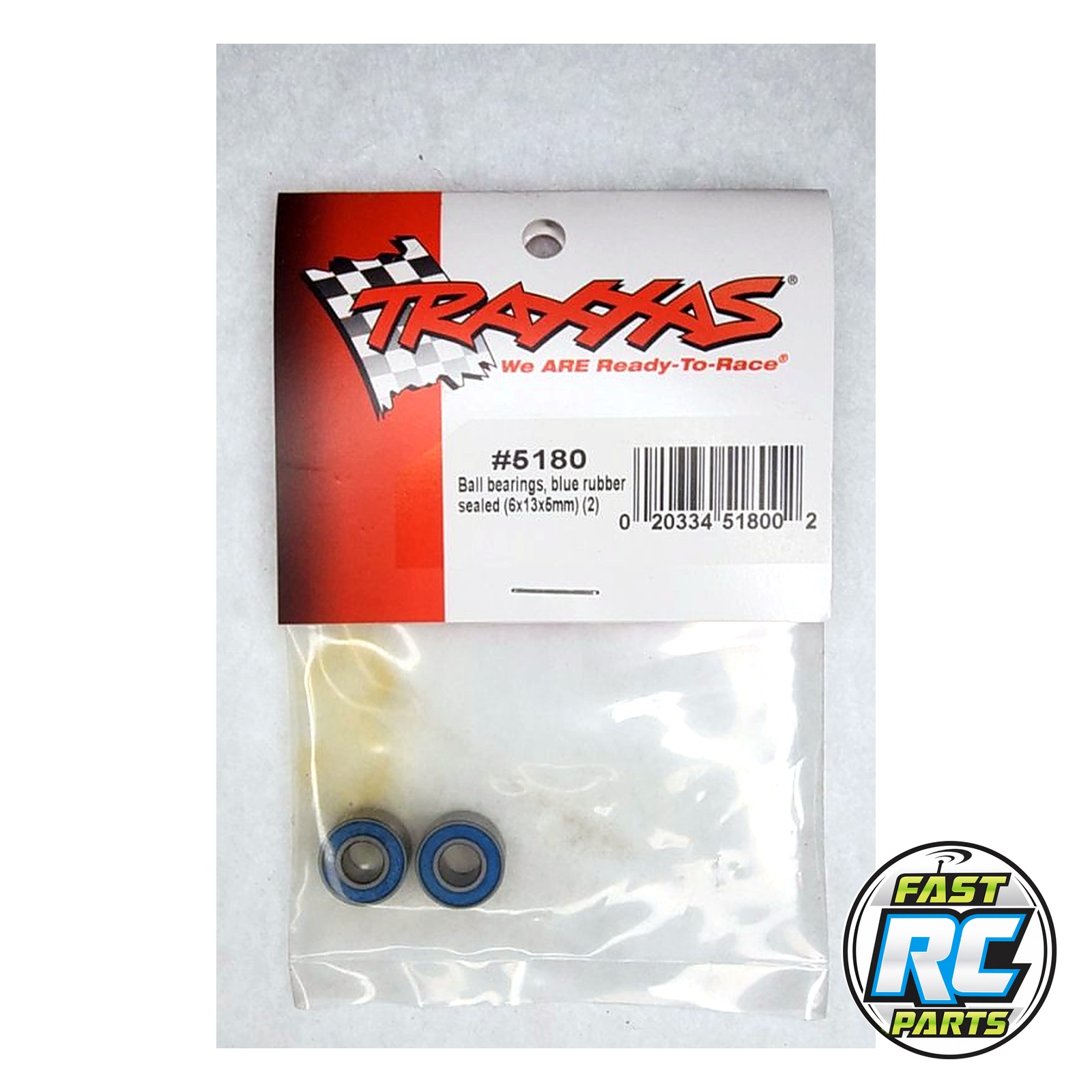 6x13x5mm Ball bearings blue rubber sealed (2)