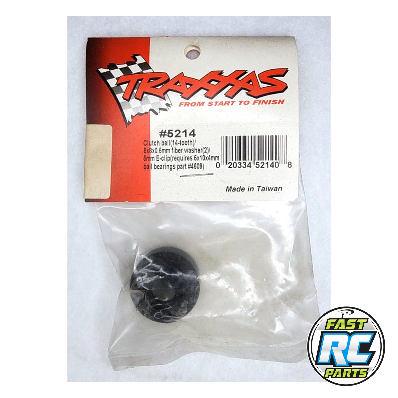 Clutch Bell 14t/Fiber Washer/E-Clip Revo (2)