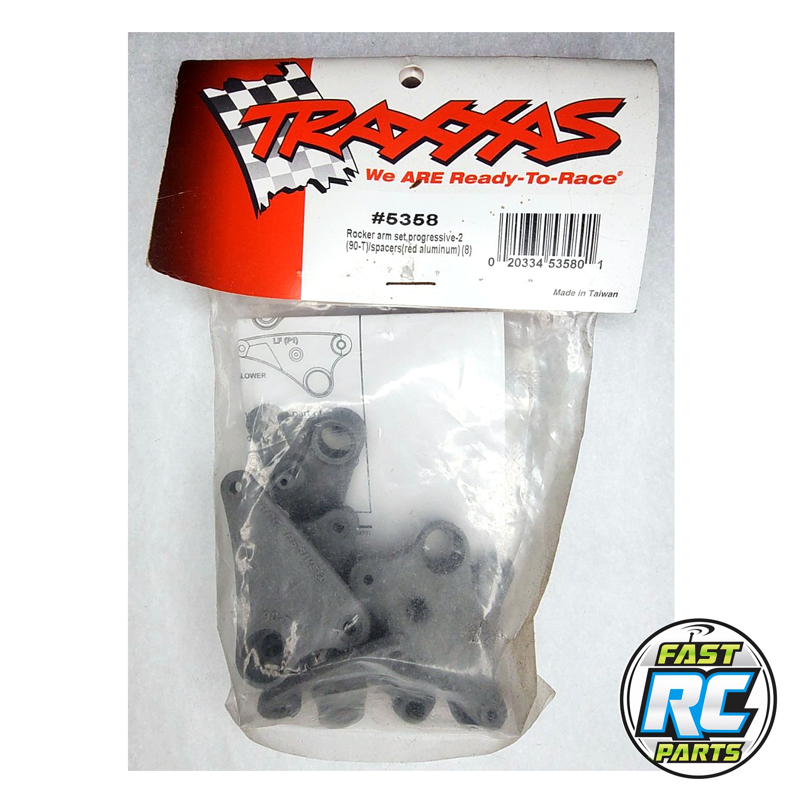 Rocker arm set, progressive-2 (90-T)/ spacers (red aluminum) (8)
