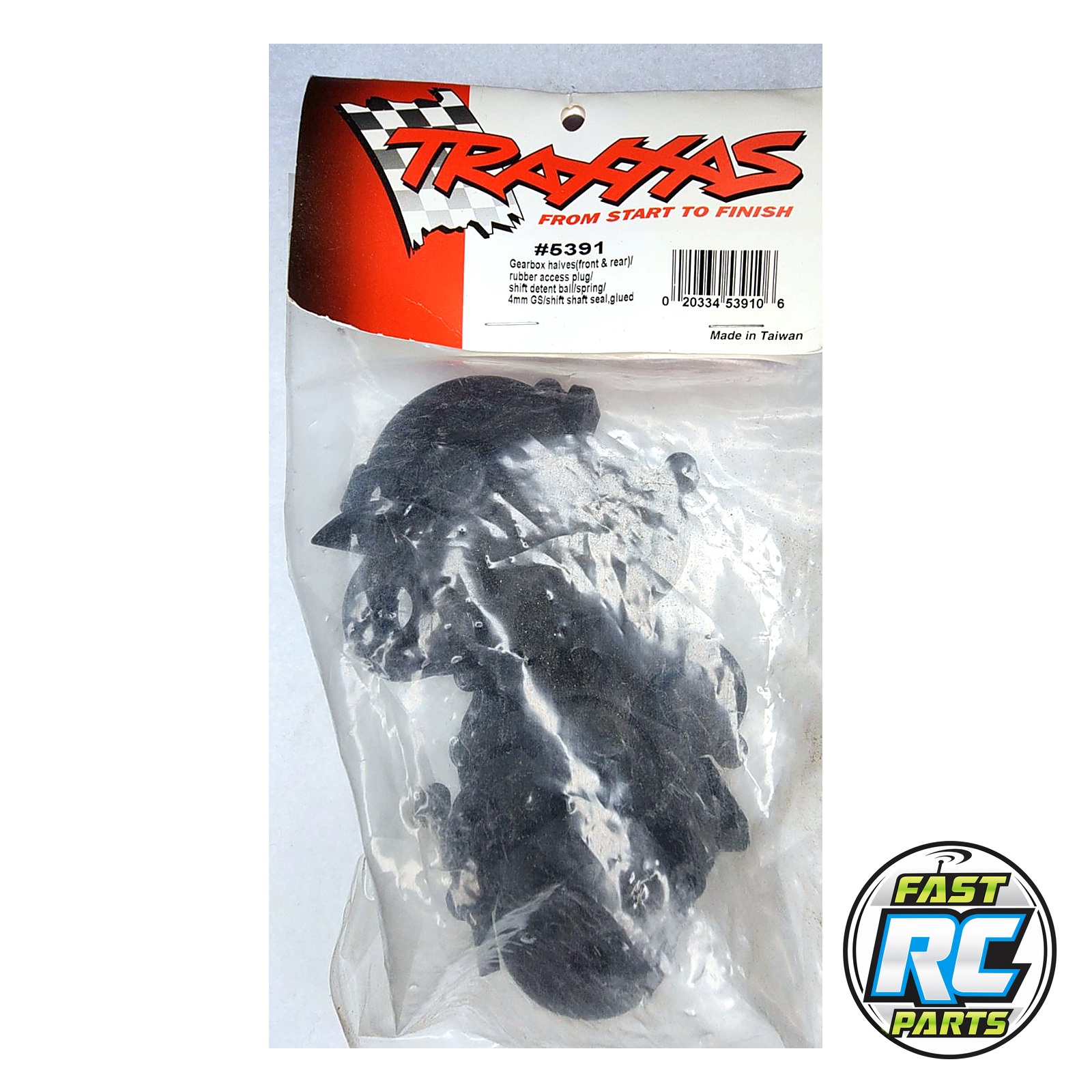 Gearbox Halves, Front & Rear with Rubber Access Plug, Shift Dete for Revo - Traxxas