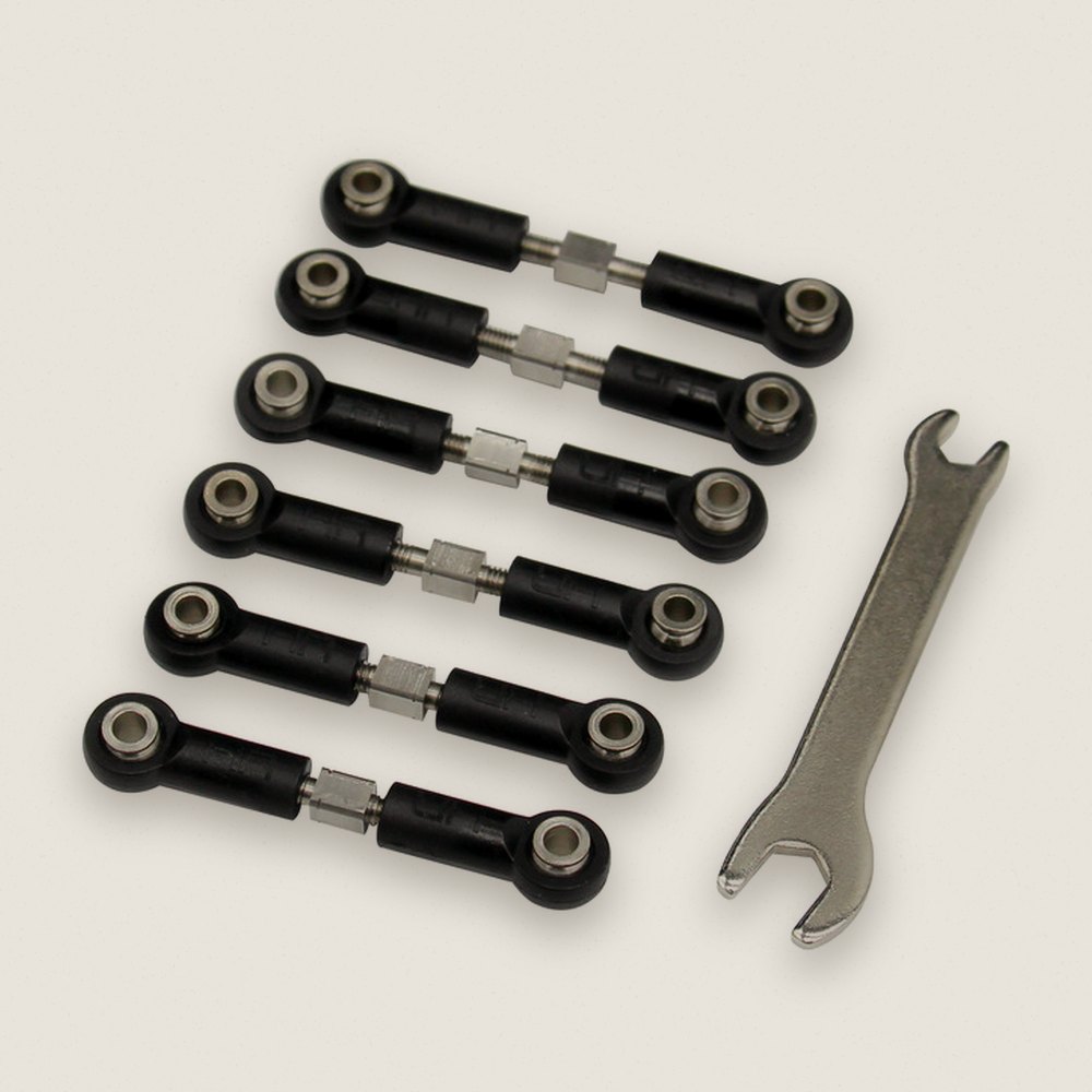 Turnbuckle Kit, Stainless Steel, for 4 TEC 2 3 - Hot Racing