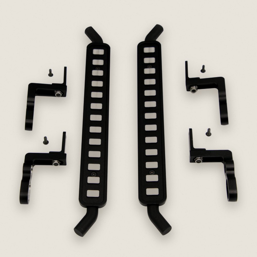 Rock Rail Side Step (2), Aluminum Ice Cube Style for TRX-4 - Hot Racing