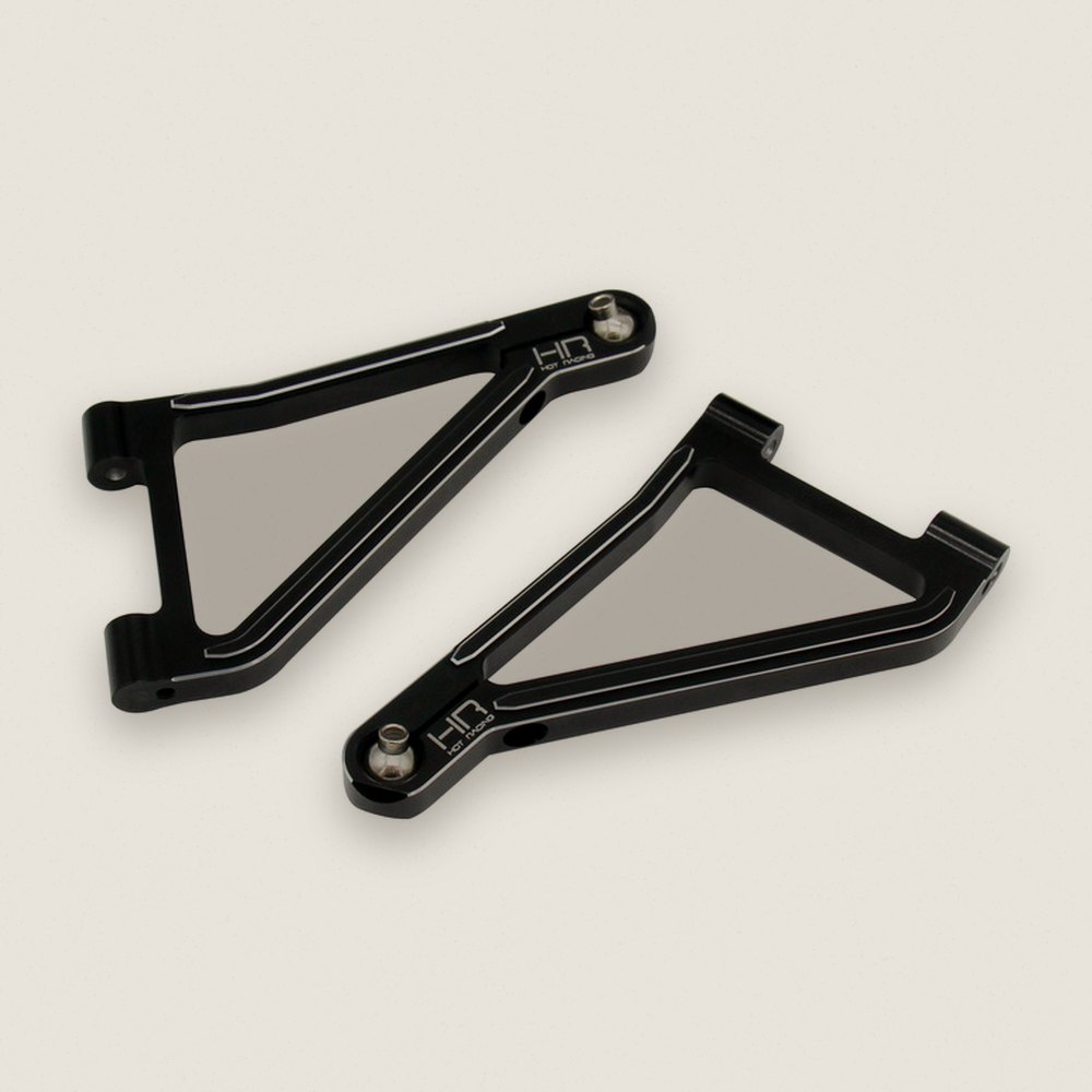 Front Upper Arms, Black Aluminum - Hot Racing