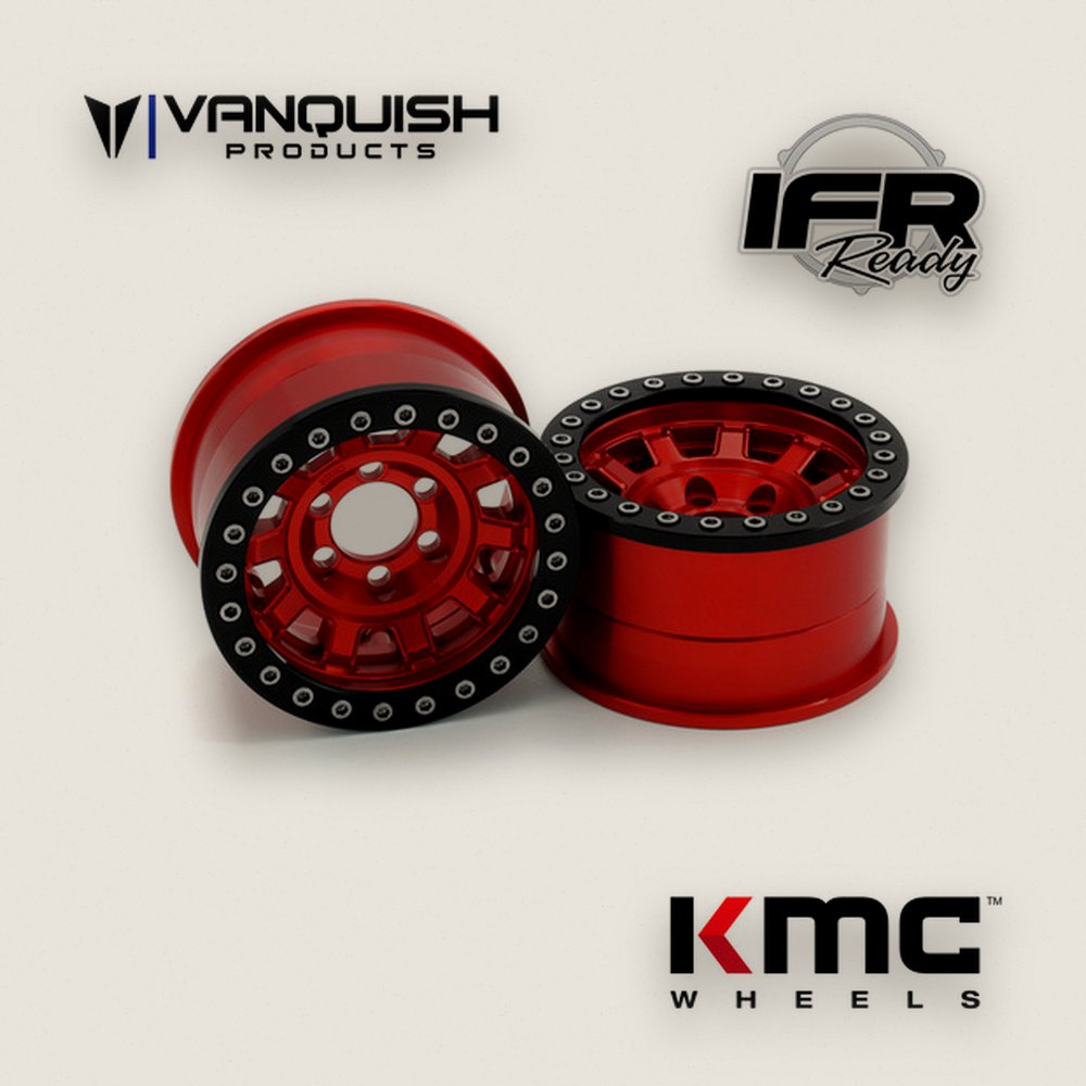 Wheel, KMC 1.9 KM236 Tank, Red Anodized - Vanquish Products