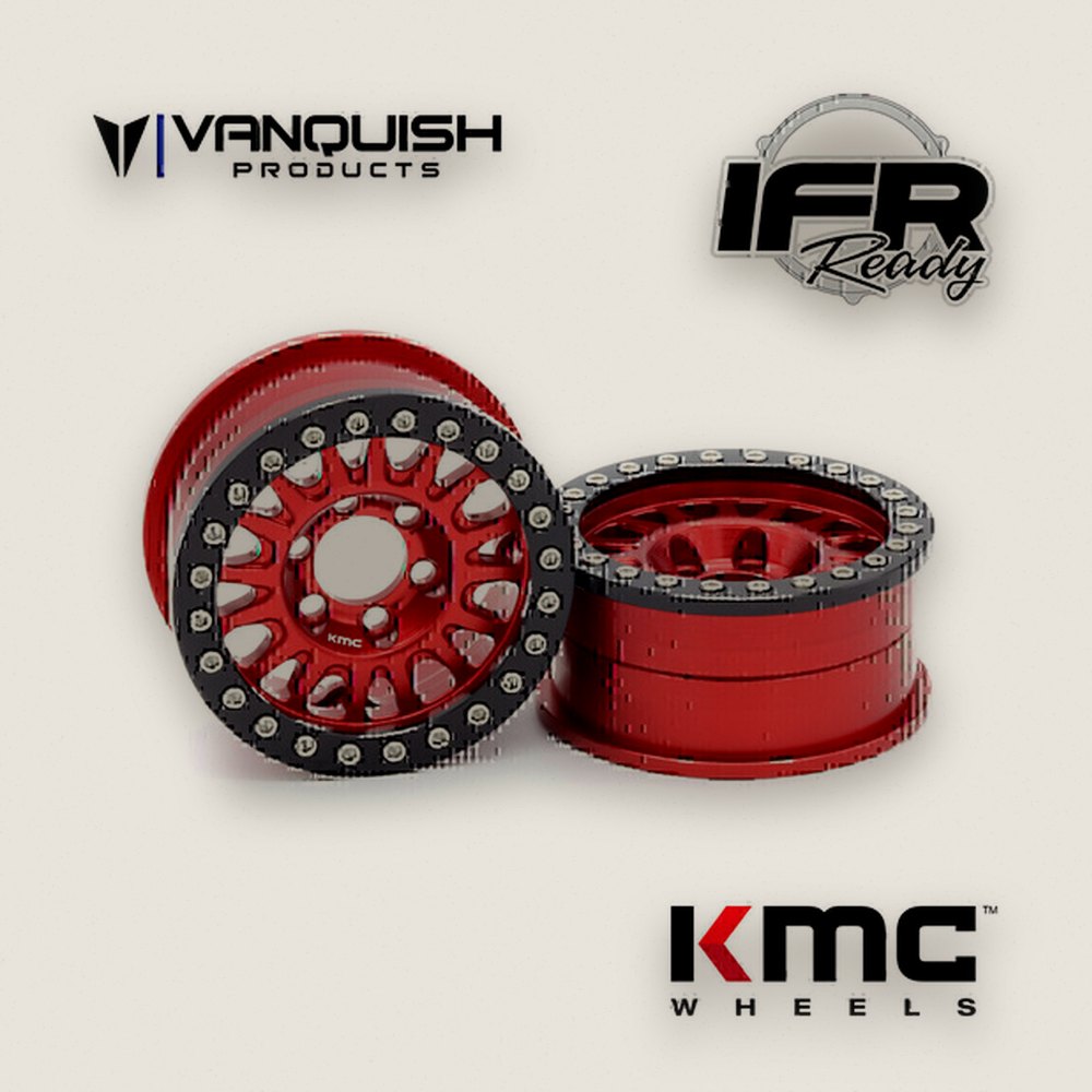 Wheel, KMC 1.9 KM445 Impact, Red Anodized - Vanquish Products