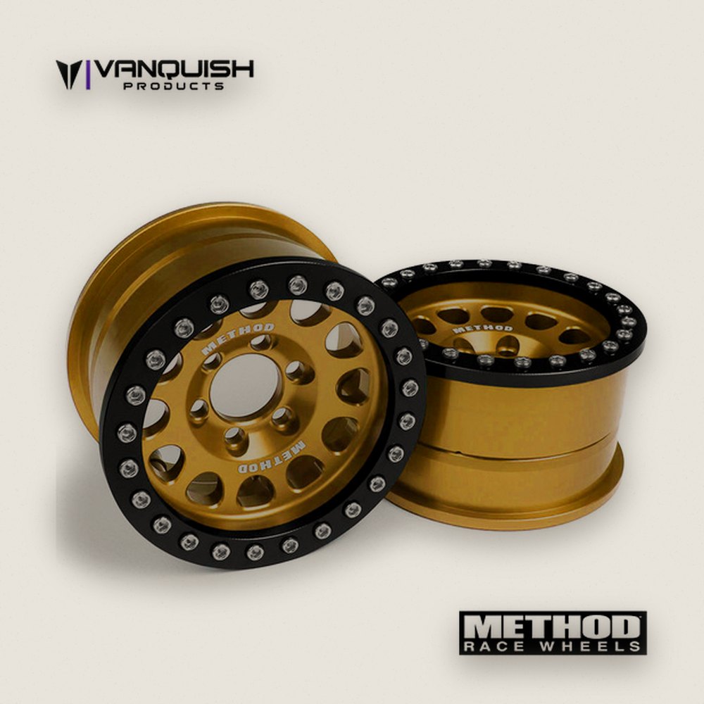 Beadlock Wheel, Method 1.9 Race Wheel 105, Gold Anodized - Vanquish Products