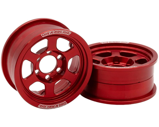 1.9 Aluminum Volk TE37XT M-SPEC beadlock wheels Red