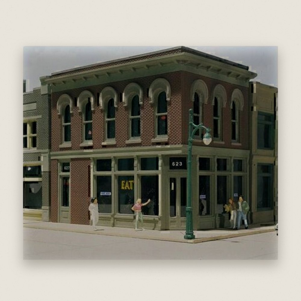 Kit, HO Scale Dpm the Other Corner Cafe - Woodland Scenics