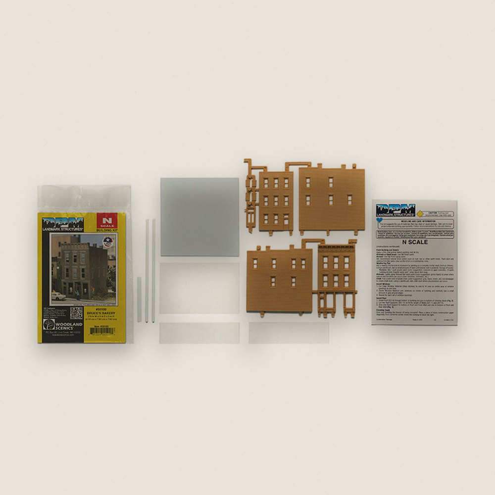 Kit, N Scale Dpm Bruce s Bakery - Woodland Scenics