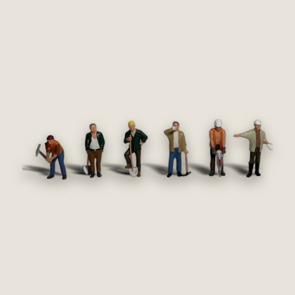 Figure Set, HO Scale: Road Crew - Woodland Scenics