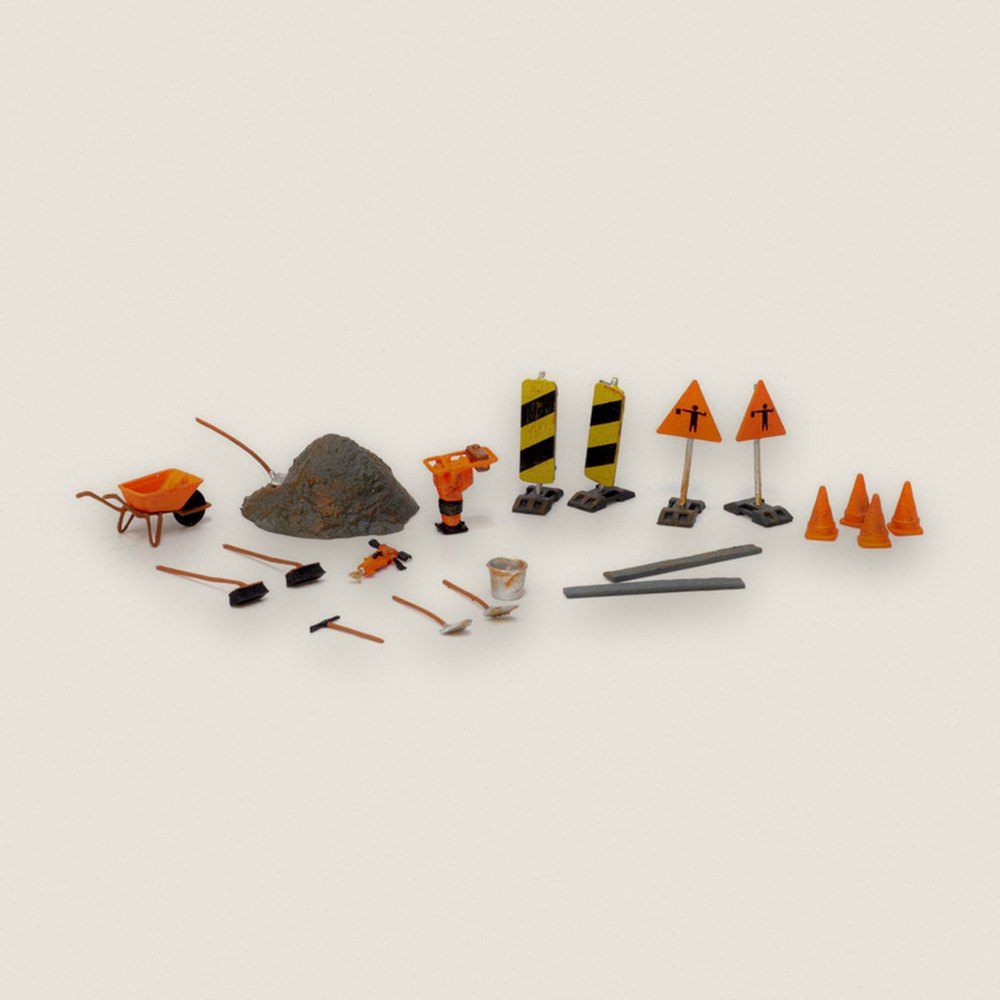 Detail Set, HO Scale: Road Crew Details - Woodland Scenics