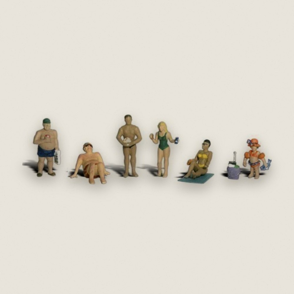 Figure Set, HO Scale: Sun Bathers - Woodland Scenics
