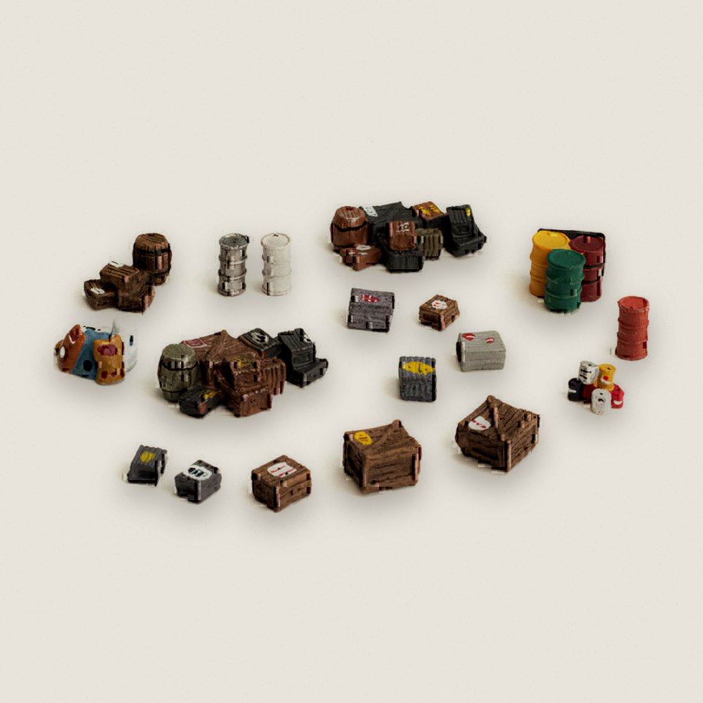 Accessory Set, HO Scale: Assorted Crates - Woodland Scenics