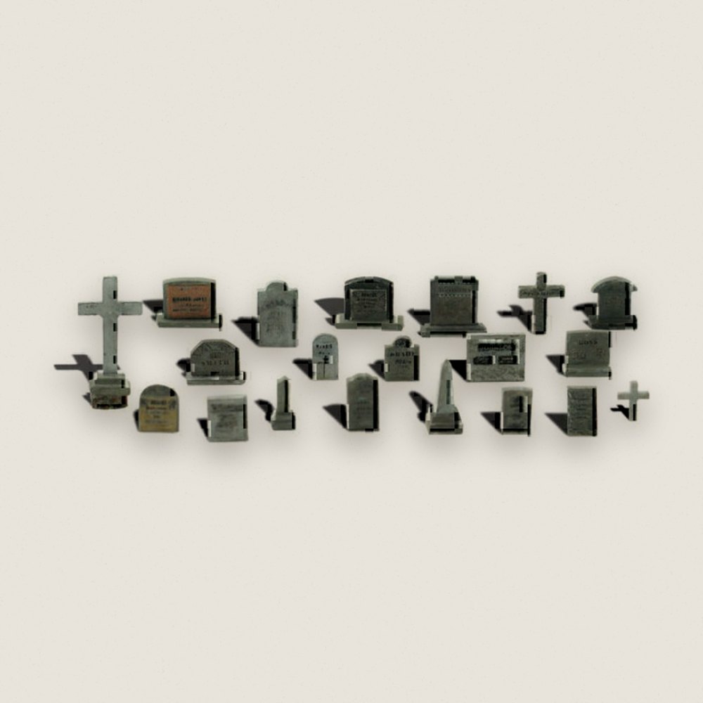 Accessory Set, HO Scale: Tombstones - Woodland Scenics