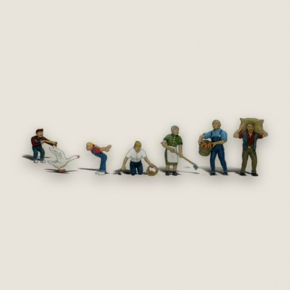 Figure Set, HO Scale: Farm People - Woodland Scenics