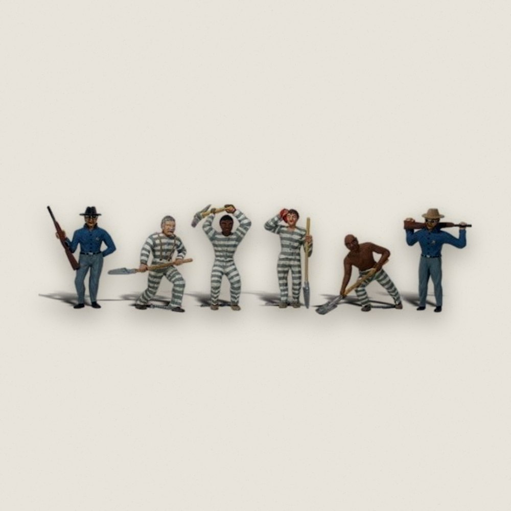 Figure Set, HO Scale: Chain Gang - Woodland Scenics