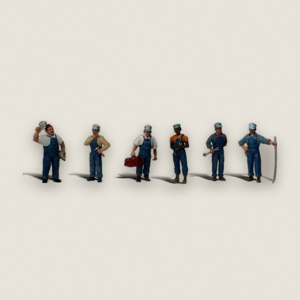 Figure Set, HO Scale: Train Mechanics - Woodland Scenics
