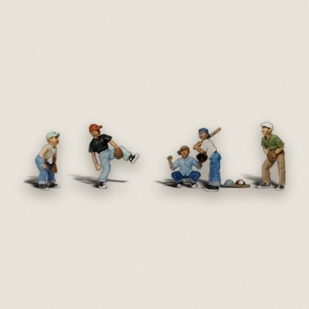 Figure Set, HO Scale: Baseball Players I - Woodland Scenics