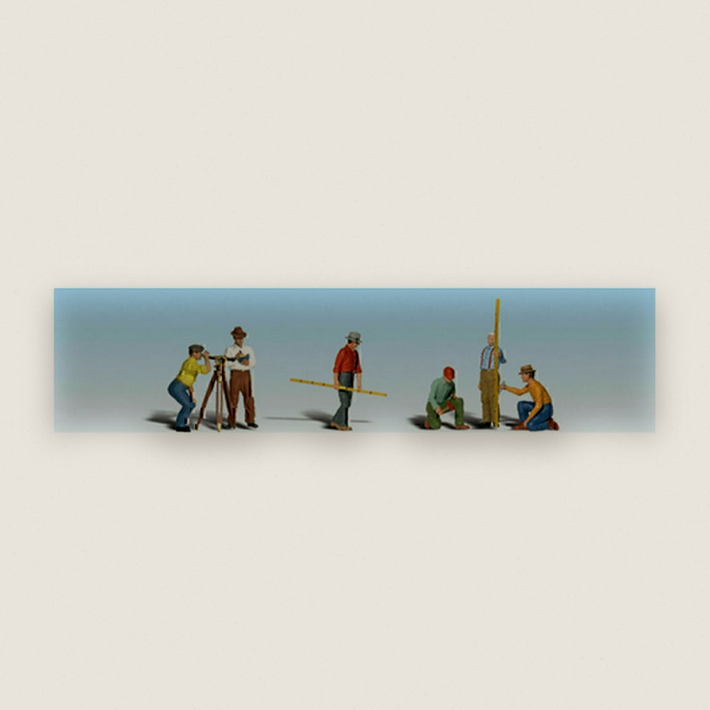 Figure Set, HO Scale: Surveyors - Woodland Scenics