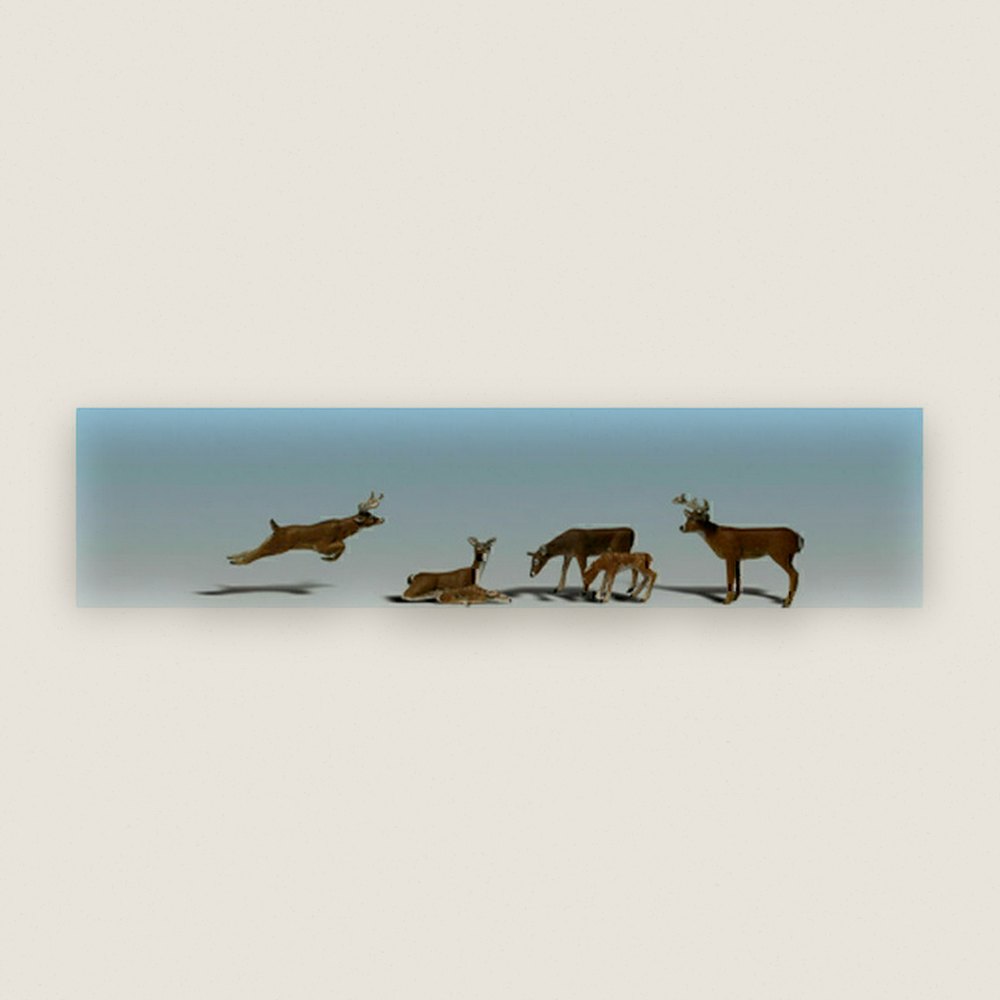 Animal Set, HO Scale: Deer - Woodland Scenics