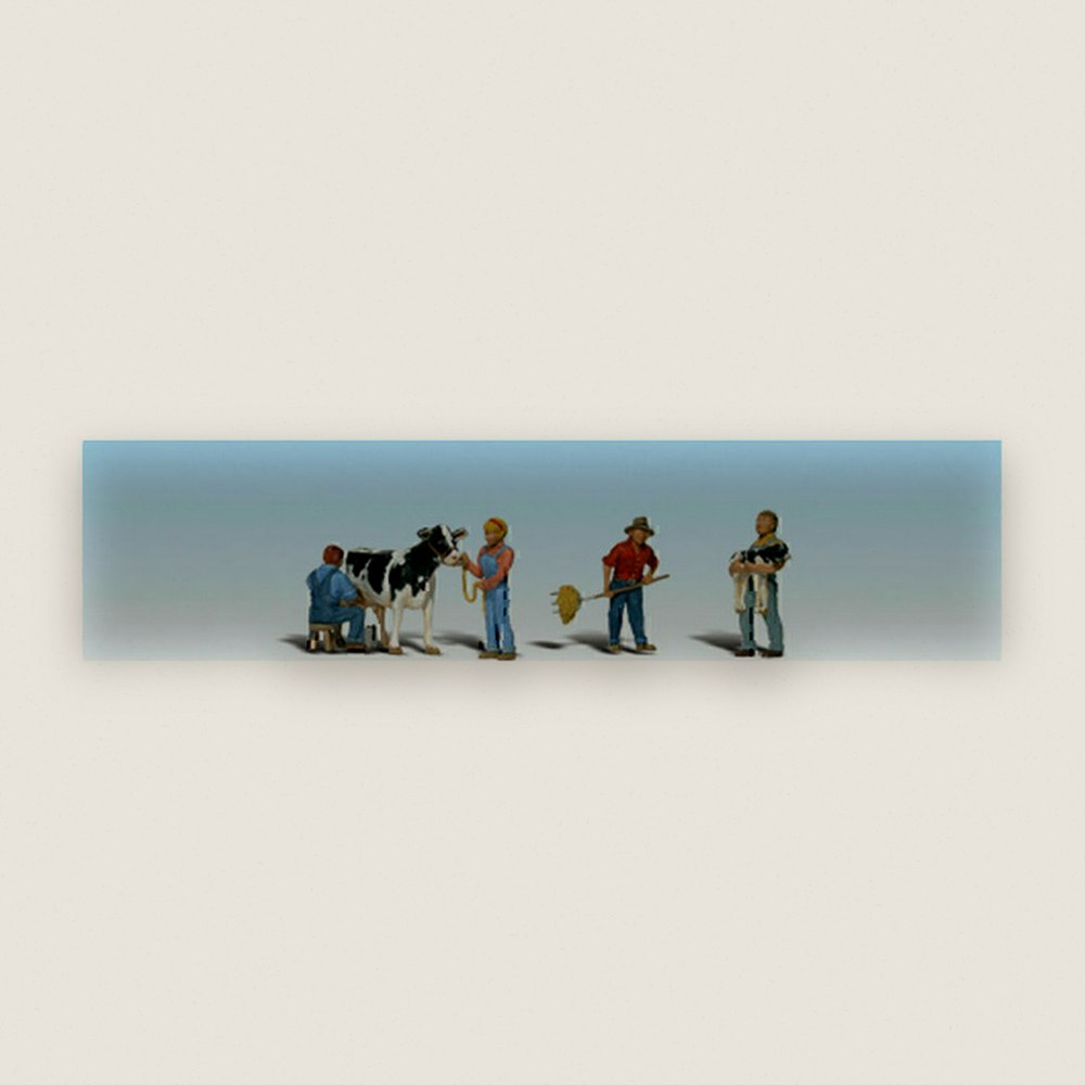 Figure Set, HO Scale: Dairy Farmers - Woodland Scenics