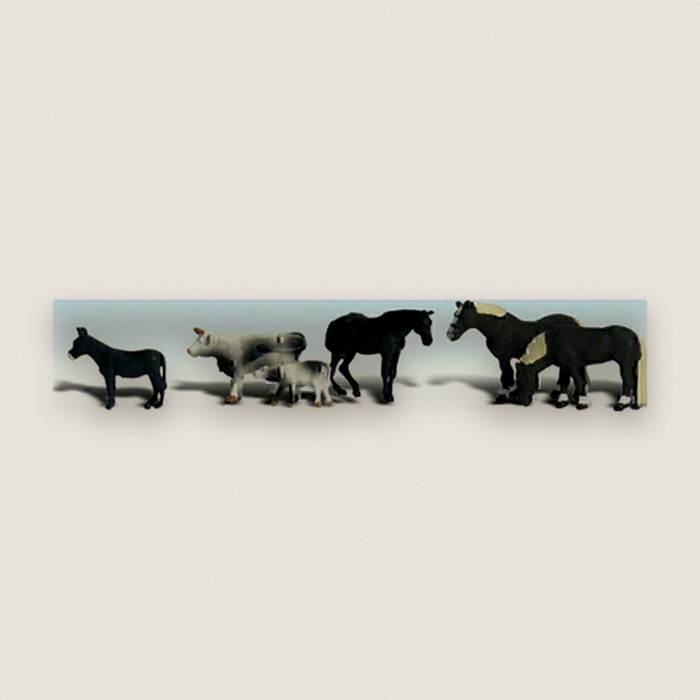 Animal Set, HO Scale: Farm Animals - Woodland Scenics